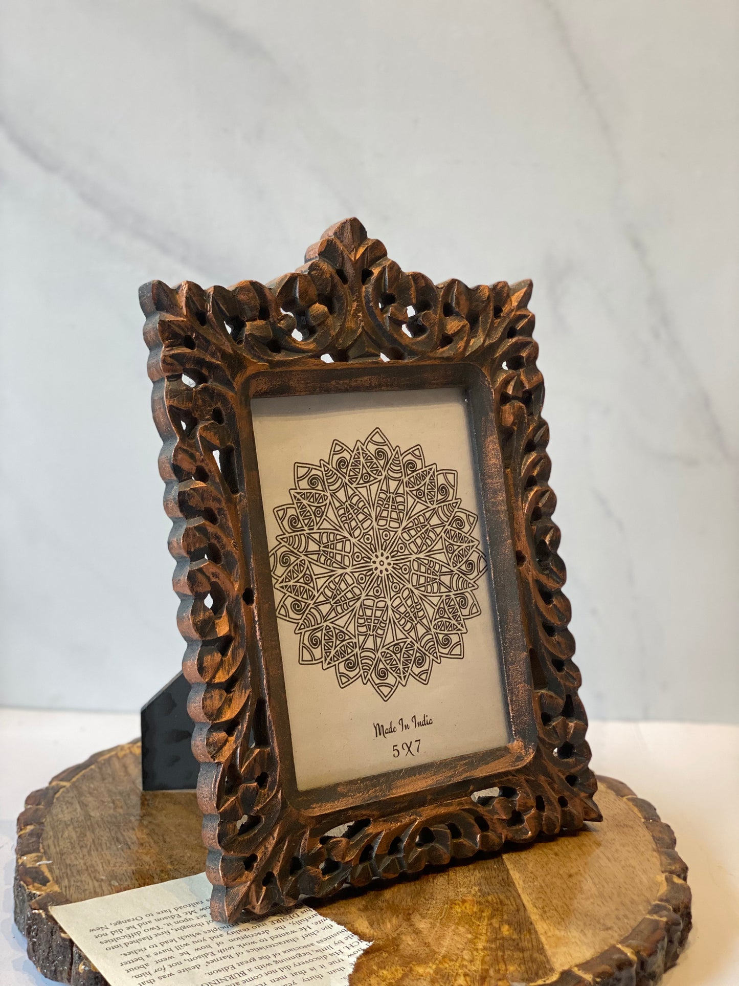 MOM carved frame