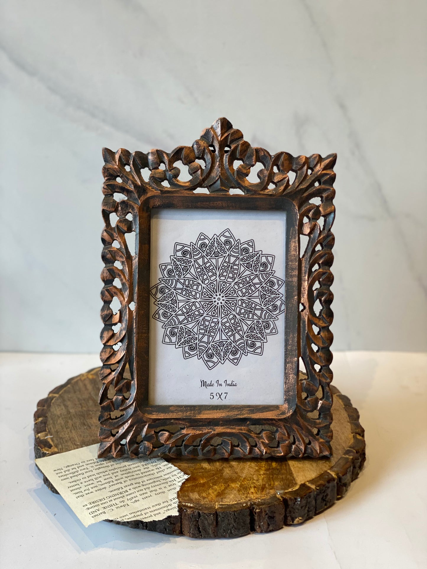 MOM carved frame