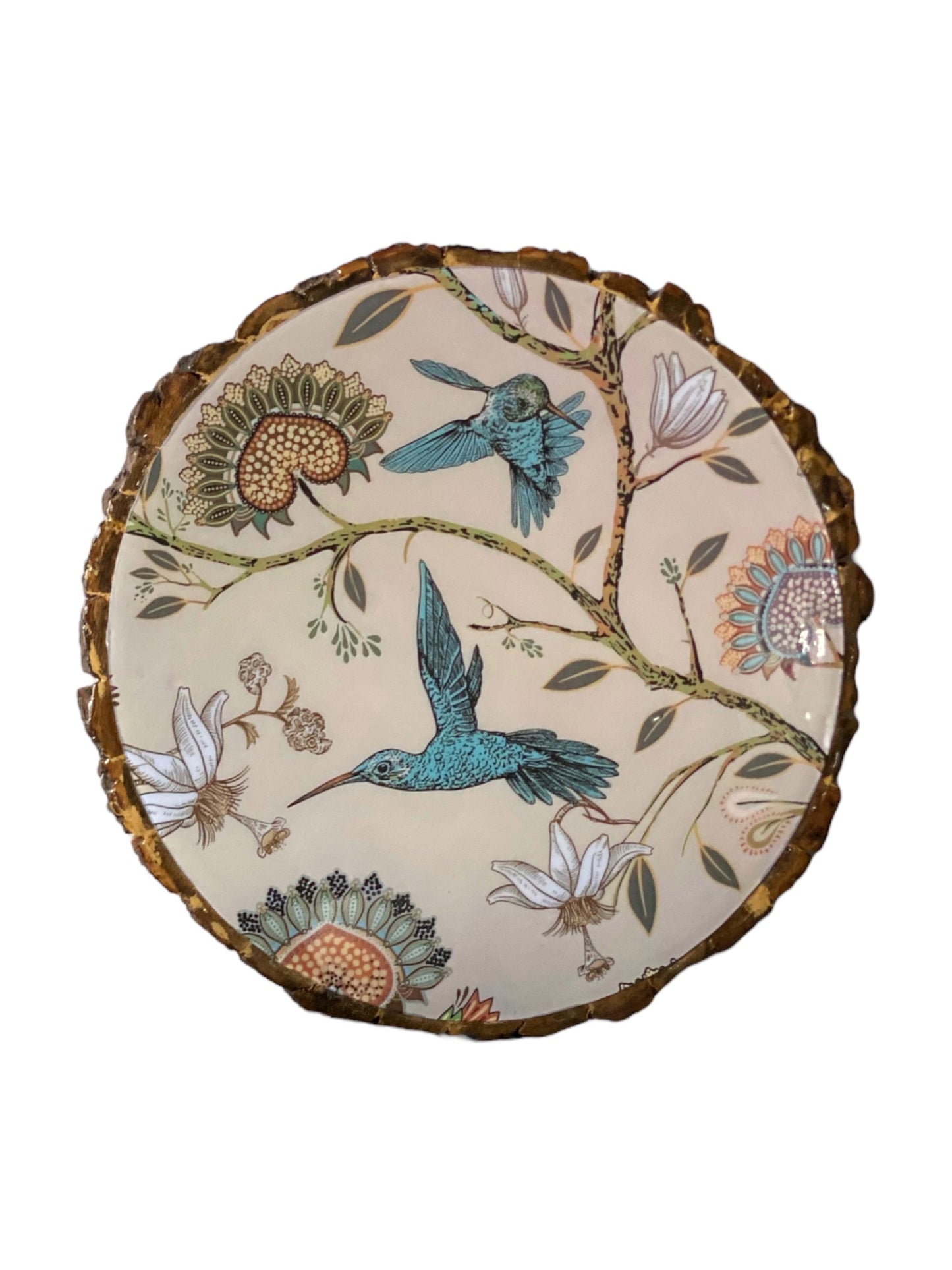 Hummingbird Haven Round  Platter